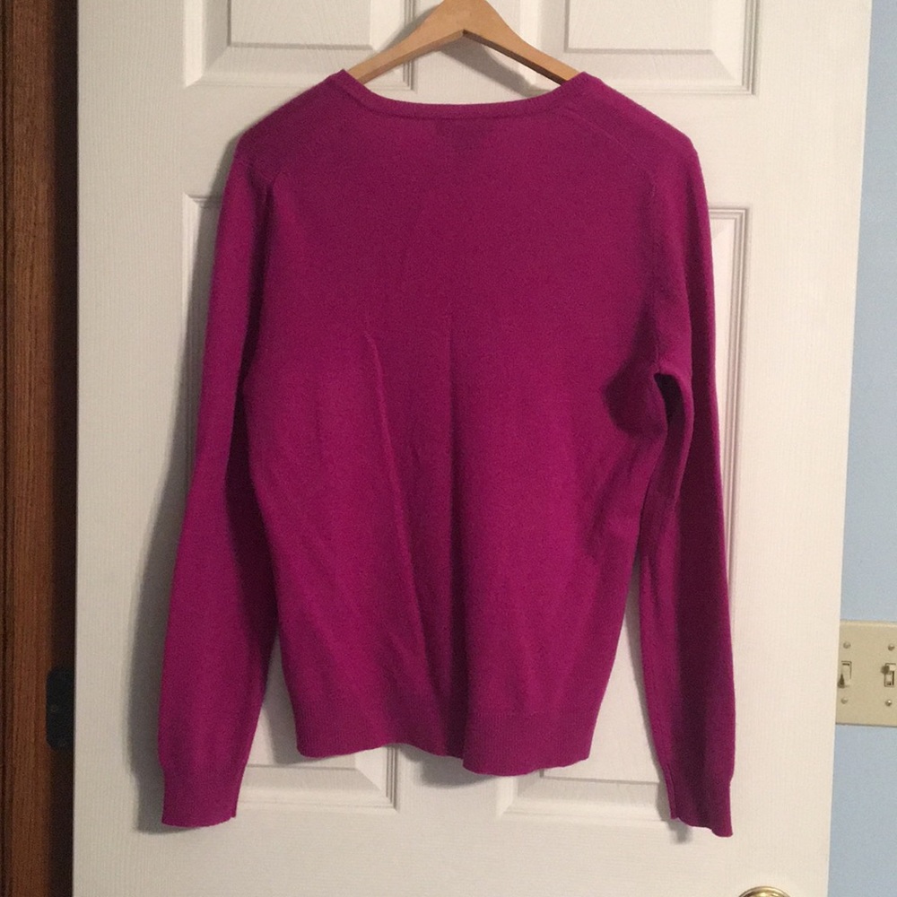 Lord & Taylor Purple 100% Cashmere Sweater - Picture 2 of 5